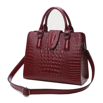 

crocodile pattern Cowhide leather women shell bag Women fashion bag totes handbag women shoulder bag women business bag purse