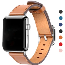 

Leather Watch Band For Apple Watch 38mm 42mm Black Brown Red Replacement Strap For iWatch Series 1&2&3 For Apple Watch Sport