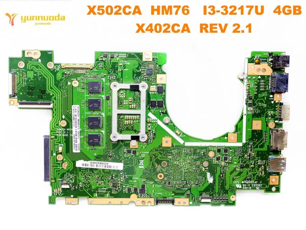  original for ASUS X402CA laptop motherboard X502CA HM76 I3-3217U 4GB X402CA REV 2.1 tested good fre