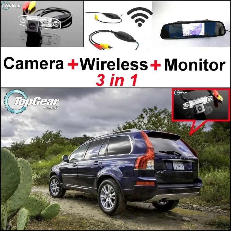 3 в 1 Специальная камера заднего вида Wi-Fi+ беспроводной приемник+ зеркальный монитор легко DIY система парковки для Volvo XC90