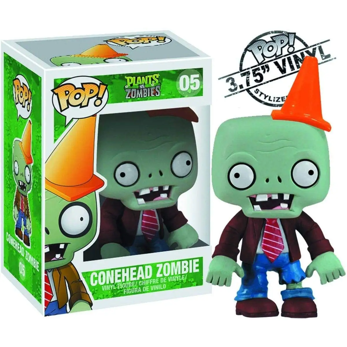 Эксклюзивная Виниловая фигурка FUNKO POP Official Plants vs Zombies-Conehead Zombie, Коллекционная модель игрушки с оригинальной коробкой