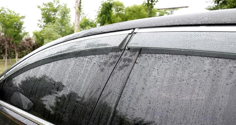 

New Chrome stripes! Window Visor Sun Vent Deflector Guard for Kia Optima K5 2016 2017