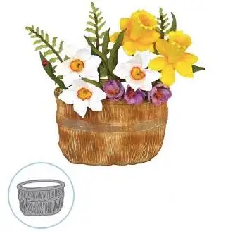 

DIY flowerpot metal cutting dies DIY Die Cut Stencil Decorative Scrapbooking Craft Card stencils template