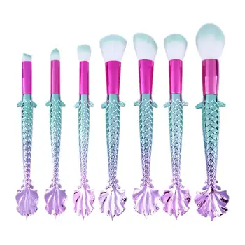 

Beauty Makeup Brushes Set Powder Foundation Concealer Fan Blush Eyeshadow Mermaid Cosmetic Make Up Tool Maquiagem