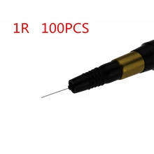 100 шт./партия 1RL круглый по Почта Китая Нержавеющая сталь для татуировки брови губы татуировки перманентный игла для макияжа