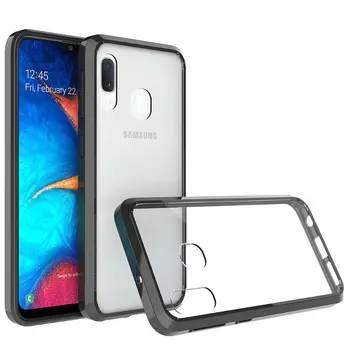 

50pcs/lot Soft Frame Shockproof Transparent Hard Case For Samsung Galaxy A20E A10E A2 Core