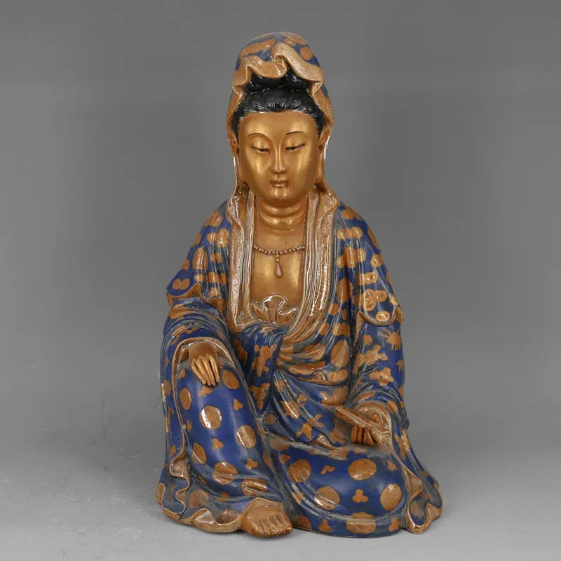 Gilt purple Buddha To ward off bad luck mascots Antique curios | Дом и сад