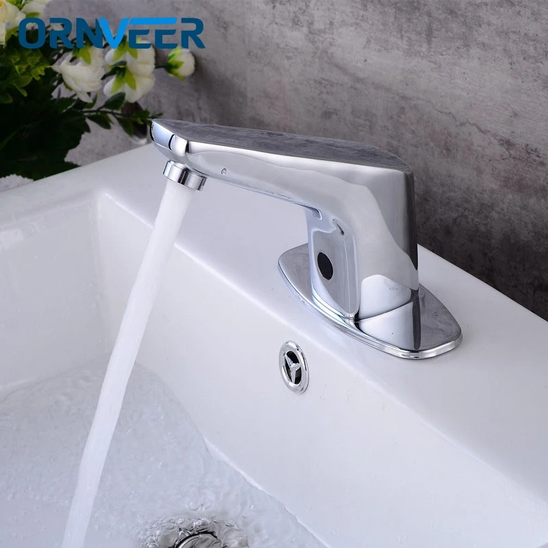 High Quality Touchless Chrome Sensor Faucet Mixer For Bathroom Sink