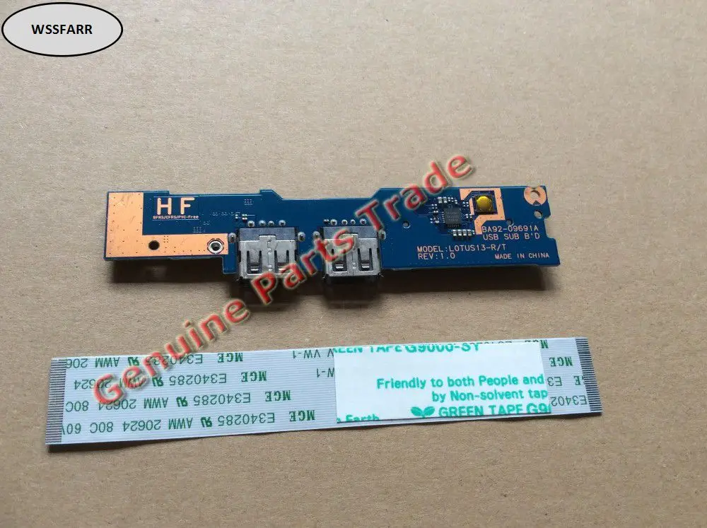 Подлинная USB Card Reader Совета ba92-09691a lotus13-r/t для Samsung np530u3b np530u3c 535u3c 532u3c 540u3c с кабелем