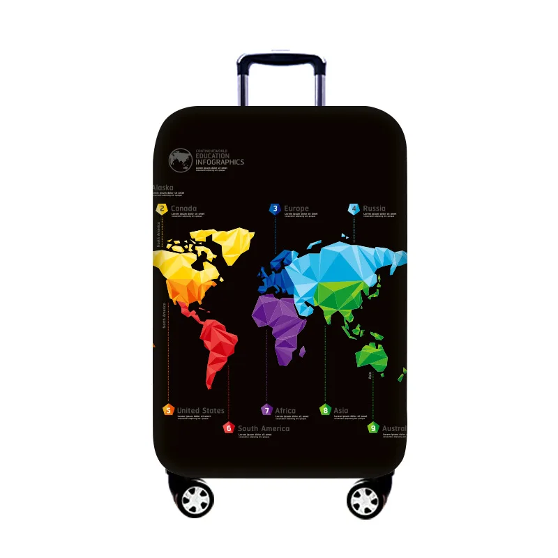 Темный стильный чемодан защитный чехол для багажника чехол относится к 19 ''-32'' чемодан Крышка Эластичные аксессуары для путешествий - Цвет: Коричневый