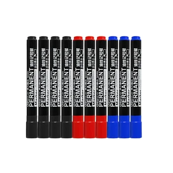 

30 pcs/Lot Oil ink Permanent Markers pen Black Blue Red color for glass ceramic metal Stationery Office School supplies A6842