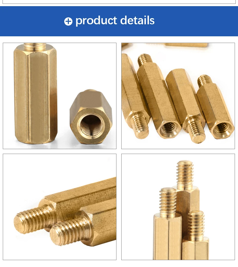 M3 шестигранный Латунь Мужской Женский противостояние Столп доска серьги-гвоздики печатной платы Spacer шестиугольник крепление материнская плата болт M3xL+ 3/4/5/6 мм