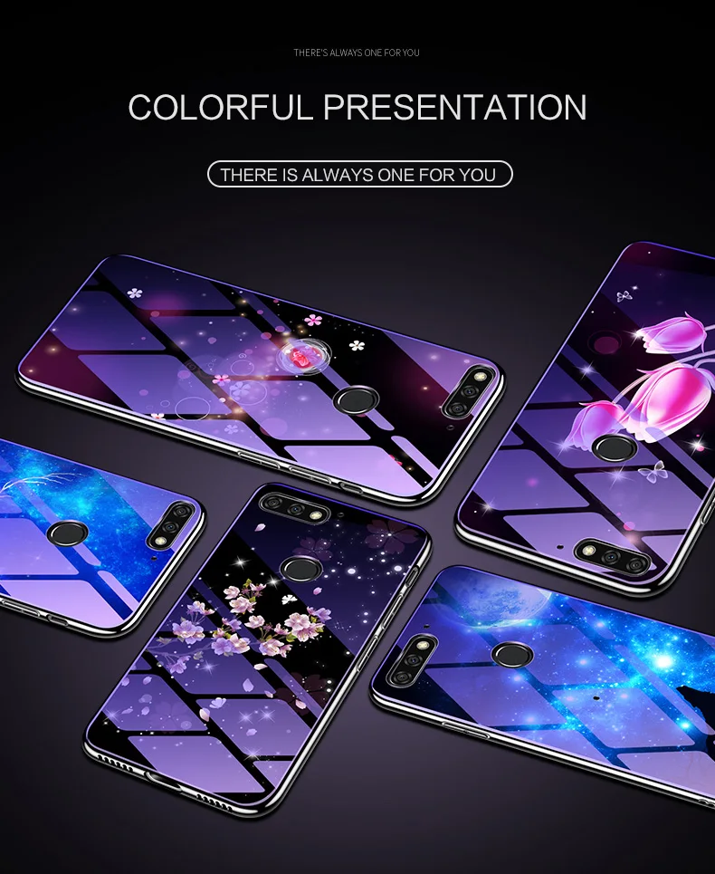 Чехол из закаленного стекла с синим светом для Huawei Honor 7C 7X 7A 8 9 Mate 10 20 P20 Lite Pro чехол