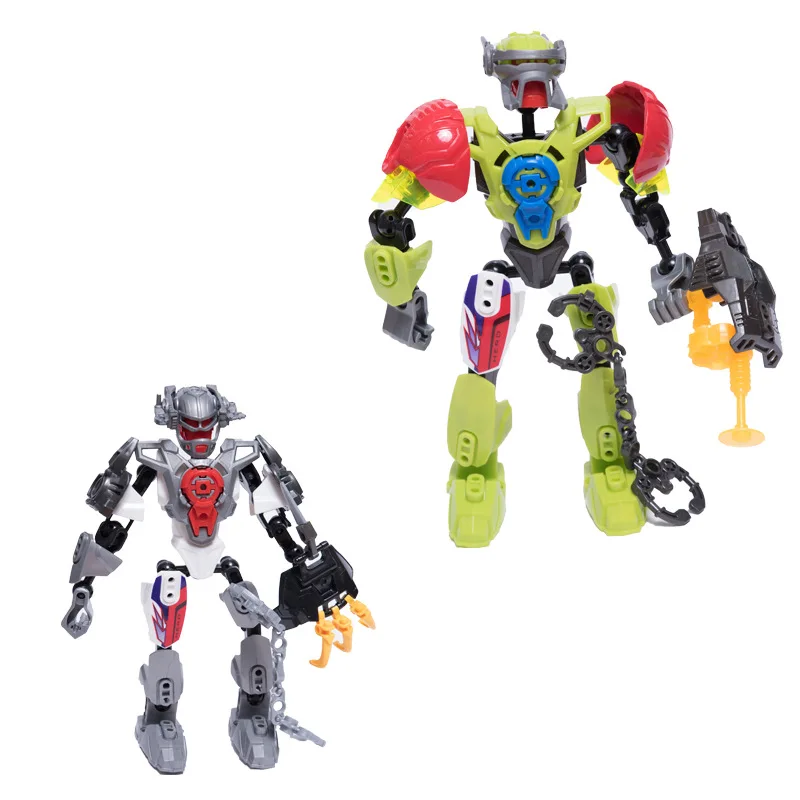

Children's Educational Fight Inserted Blocks Assembled Robot Warrior Combination Packages Puzzle DIY Toys Wholesale