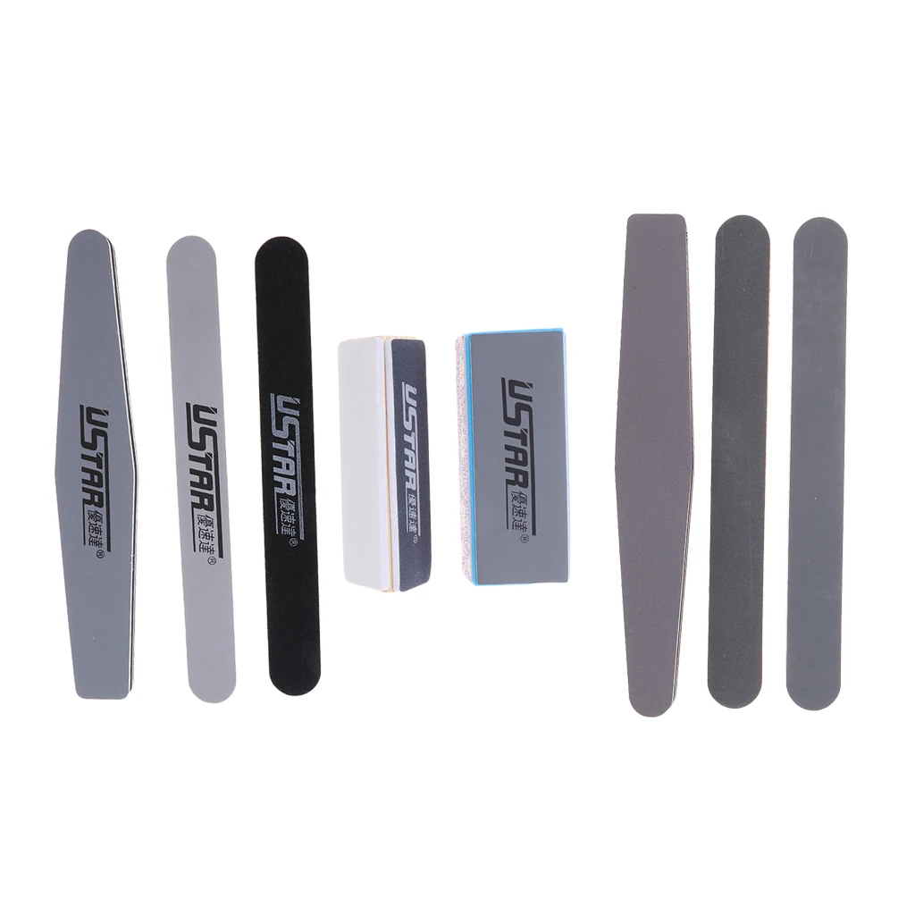 8Pcs Craft Model Sanding Sticks Coarse, Medium, Fine, Tri, Finishing Polisher