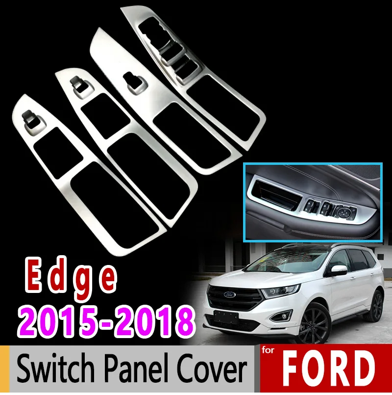 Для Ford Edge Endura хром углеродное волокно переключатель панель крышка Высокое