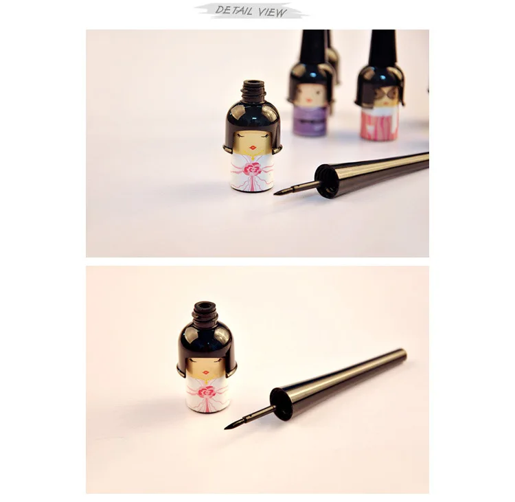 Cute Lovely Doll Style Waterproof Liquid Eyeliner Pen Liner Black Eyeliner Gel Beauty Essentials Longlasting Cute Lovely Doll Style Waterproof Liquid Eyeliner Pen Liner Black Eyeliner Gel Beauty Essentials Longlasting