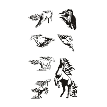 

Wyuen Hot Design Temporary Tattoo For Adult Waterproof Tatoo Sticker Body Art Running Horses A-079 Fake Tattoo Man Woman