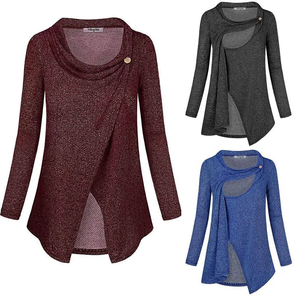 

New Style Women Blouse Fashion Hot Women's Pregnant Nursing Wrap Tops Solid Maternity Split Breastfeeding Blouse Clothes 2019