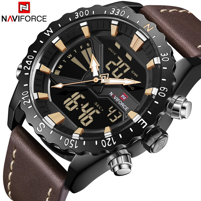 

Top Luxury Brand NAVIFORCE Men Sport Military Watches Mens Quartz Clock Analog Digital Waterproof Wrist Watch Relogio Masculino