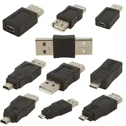 10 шт OTG F/M USB мужчина к женскому микро мини-чейнджер usb-адаптер 5 Pin