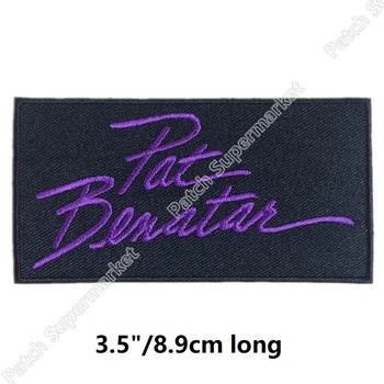 

3.5" PAT BENATAR AMERICAN SINGER SONGWRITER LOGO MUSIC Iron On Patches Embroidered punk collection garment accessories