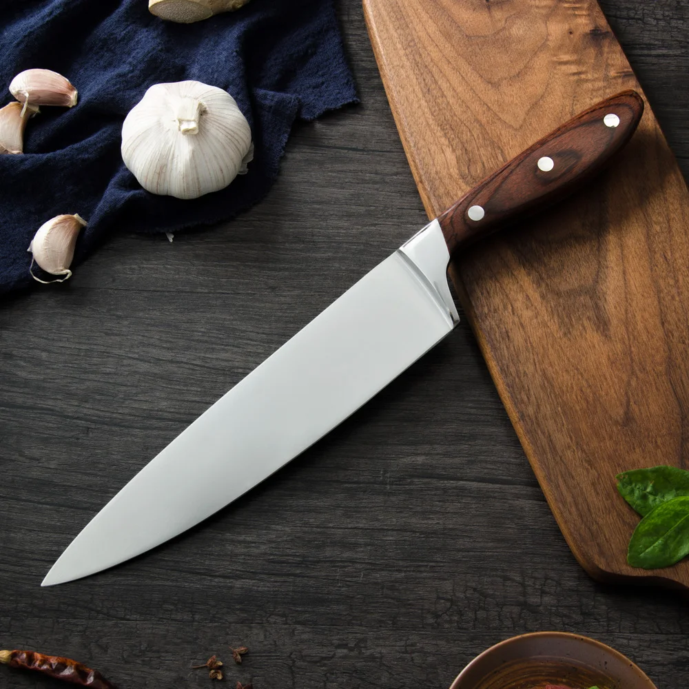 DAMASK 7CR17 нож из нержавеющей стали 58HRC высокой твердости Kiichen ножи шеф-повара сантоку универсальные ножи Набор с деревянными ручками столовые приборы подарок