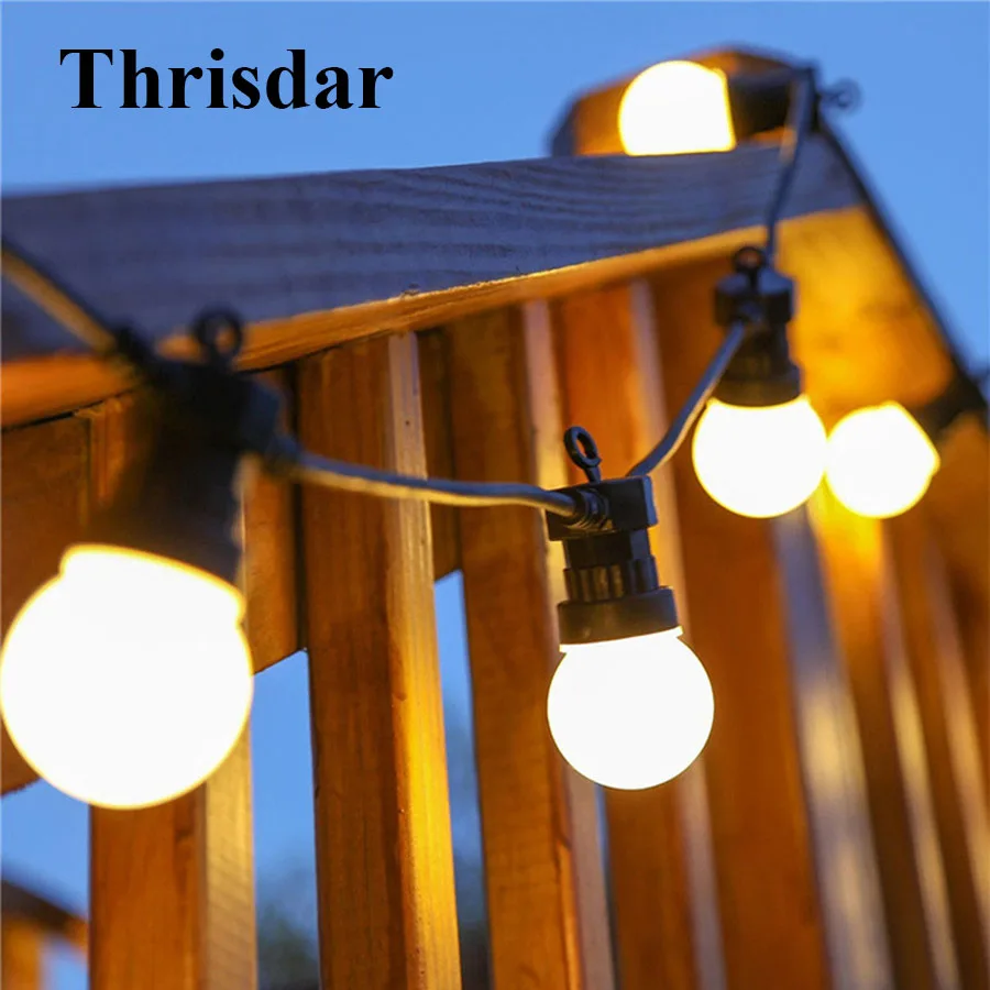 

Thrisdar G50 Globe Bulb Christmas Fairy LED String Light Outdoor Garden Patio Globe String Light Party Christmas Wedding Garland