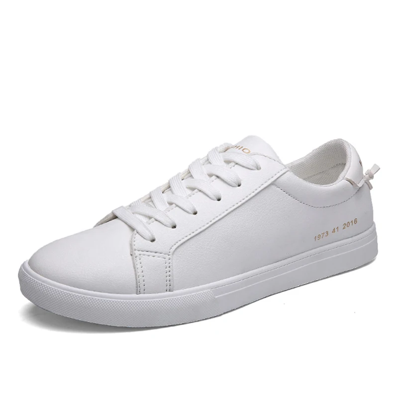 Unisex White Casual Leather Womens Shoes Plus Size Leather Flats Women Trainers Shoes Zapatillas Mujer Size