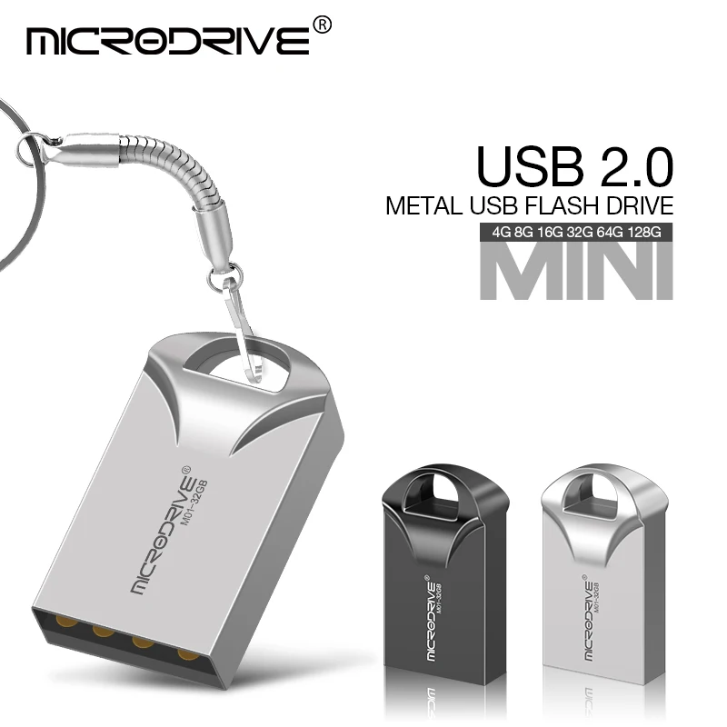 MicroDrive модный бренд супер мини металлический usb флеш-накопитель 4 ГБ 8 ГБ 16 ГБ флеш-накопитель 32 Гб 64 ГБ usb 2,0 флеш-накопитель usb