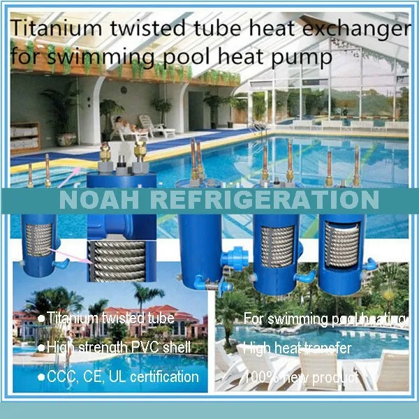 

Free shipping ! 11.3KW condensing unit heat exchanger, titanium swimming pool condenser