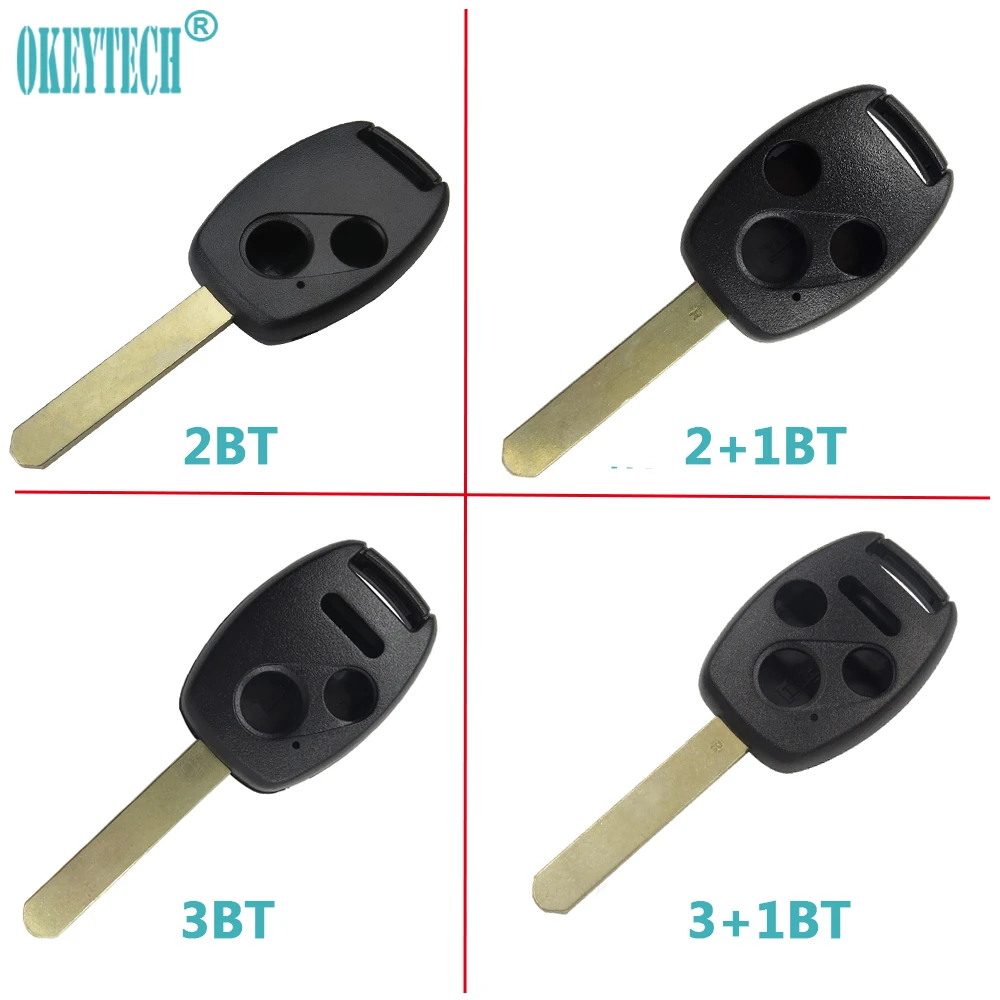 

OkeyTech Car Remote Key Shell Fob 2 3 4 Buttons For HONDA Accord Civic CRV Pilot Fit 2007 2008 2009 2010 2011 2012 2013 Keys