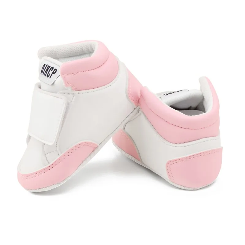  Boys Newborn Baby Girls Classic Heart-shaped PU Leather Shoes First Walkers Tennis Lace-Up