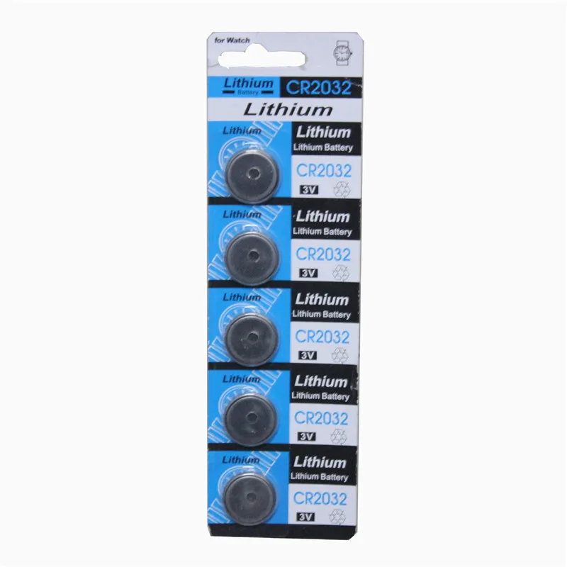 

5pcs/card CR2032 Button cell Batteries 3V BR2032 DL2032 ECR2032 Cell Coin Lithium Battery 3V CR 2032