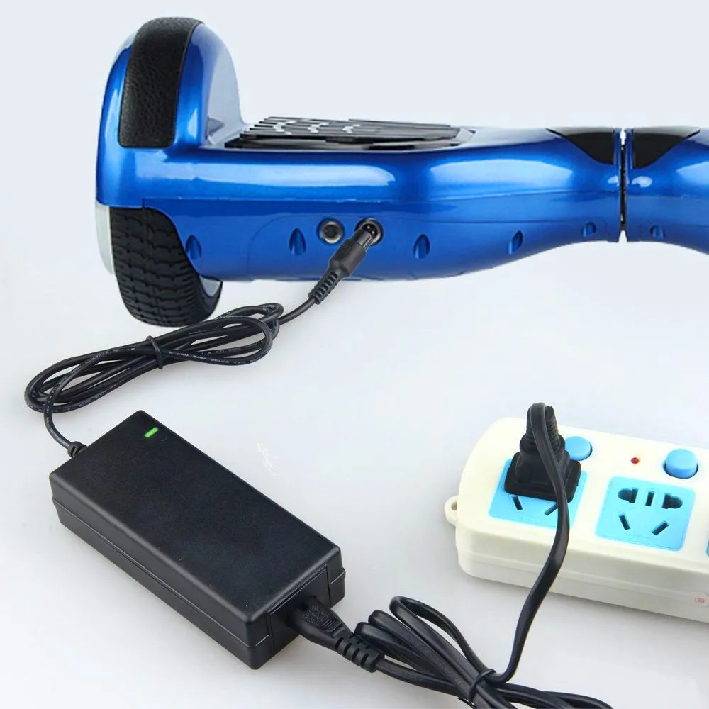 الاتحاد الأوروبي/لنا 42 V 2A شاحن Hoverboard لوح التزلج شاحن بطارية ليثيوم أيون موائم مصدر تيار سكوتر التوازن الذاتي شاحن 42 V 2A 48 W