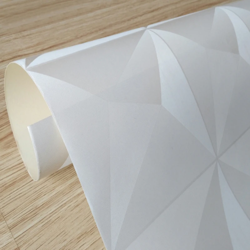 Современные Простые 3D стерео геометрические белые обои для стены спальни гостиной Декор для потолка ПВХ водонепроницаемый настенный рулон бумаги
