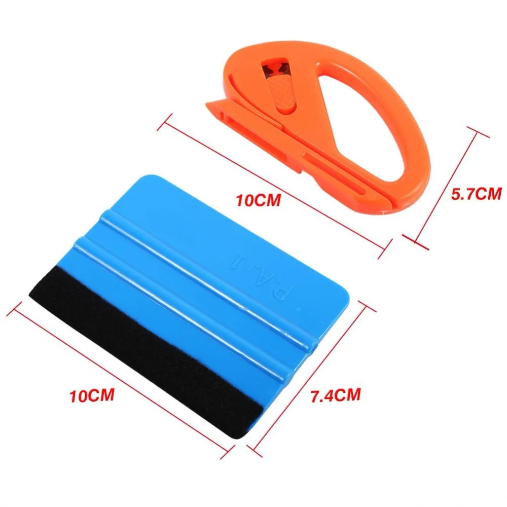 Автомобильный виниловой оберточной пленки безопасный резак Мягкий войлок край скребок комплект с ракелем наклейка на стеклянное окно аппликатор наклейки для стайлинга автомобилей