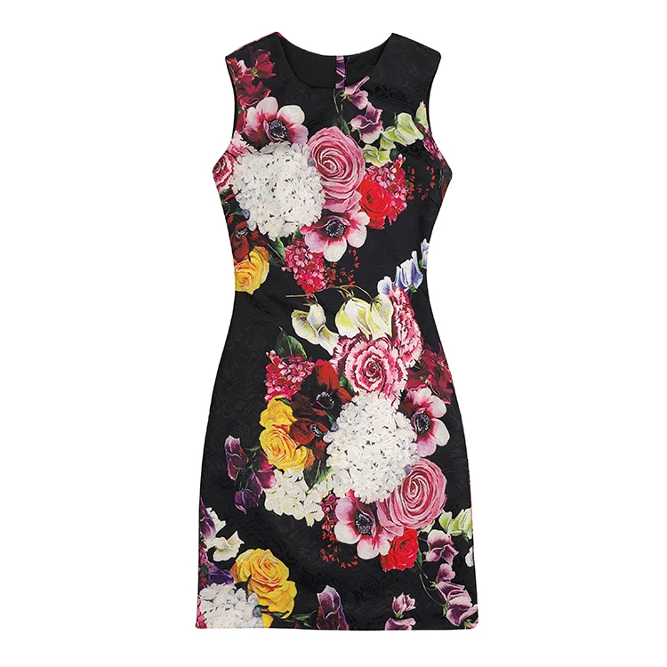 Truevoker дизайнерские платья женские высококачественные многоцветные цветочные печатные тисненые летние праздничные платья на бретелях плюс размер 2XL Vestido