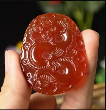 

Agate Jade Pendant Natural Authentic Chalcedony Men Dragon Pendant