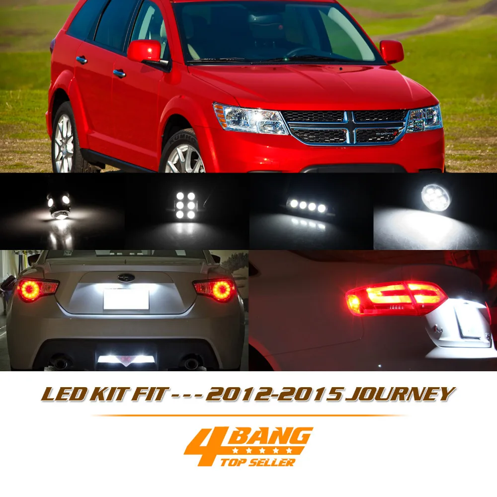 2 Pcs For Dodge 2012 2015 Journey White License plate Interior LED Light Package Kitin Car