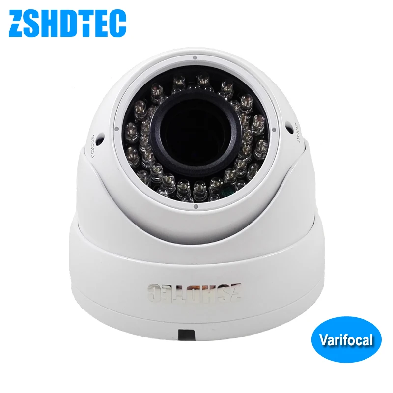 Вариофокальный 4MP AHD купол Камера 36 шт. ИК-светодиодов металлический корпус