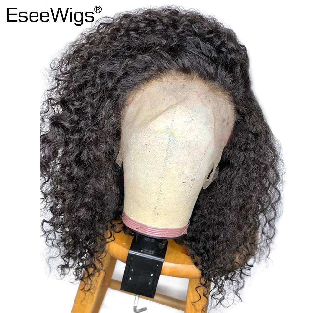 Eseewigs 360 кружевных фронтальных париков кудрявые человеческие волосы кружева передние парики предварительно сорвал с Детские волосы для женщин бразильские волосы remy