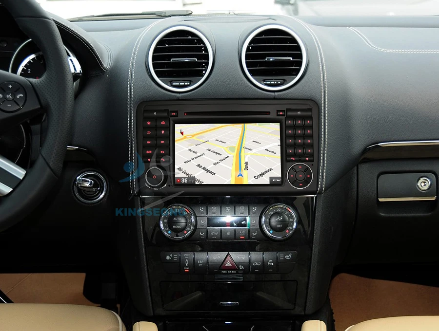 Best Android 8.0 Car Stereo DAB+CD GPS SatNav OBD WiFi 4G Radio RDS BT DVD SD Car DVD player for Mercedes Benz ML Class W164 1