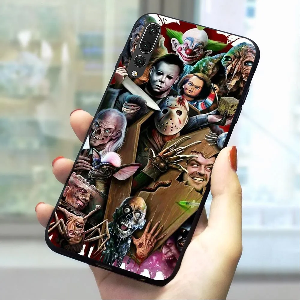 

Horror Collection Soft TPU Cover for Huawei P30 Pro Phone Case for Mate 10 Lite 20 P Smart 2019 P8 2017 P9 Mini P10 2018 P20