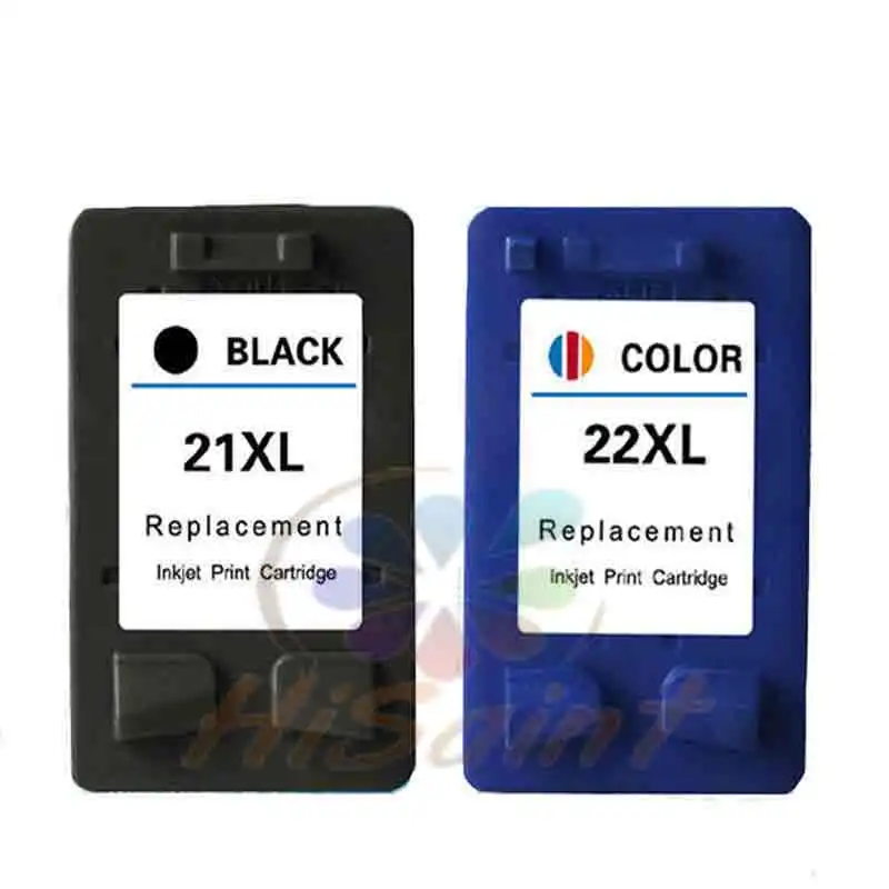 hisaint 1set for HP 21 22 ink cartridge 21xl 22xl C9351A C9352A used