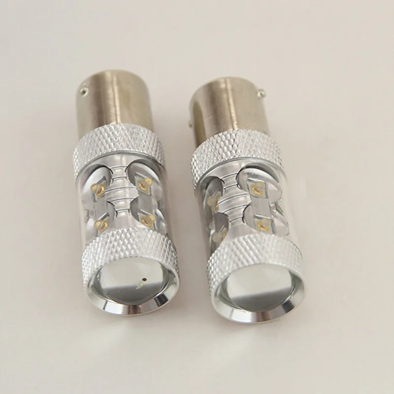 2 шт. мощные светодиодные лампы 50 Вт BAU15S 7507 PY21W 1156PY CREE|Сигнальная лампа| |