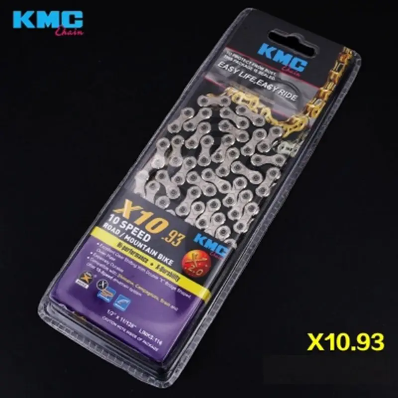 

KMC X10 X10.93 MTB Road Bike Chain 116L 10 Speed Bicycle Chain Magic Button Mountain With Original box