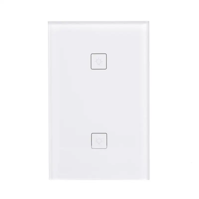 

2 Gang Wireless Remote Control Touch Switch For Wall Lights US Plug Standard APP Remote Control with Touch Button on off switch