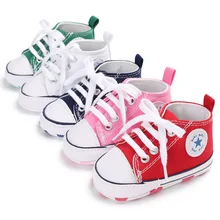 Branded Newborn Sneakers Baby girls Boys Lace-up Canvas Shoes Active All Star Zapatos Bebe Toddler Shoes Infantil Sapatos