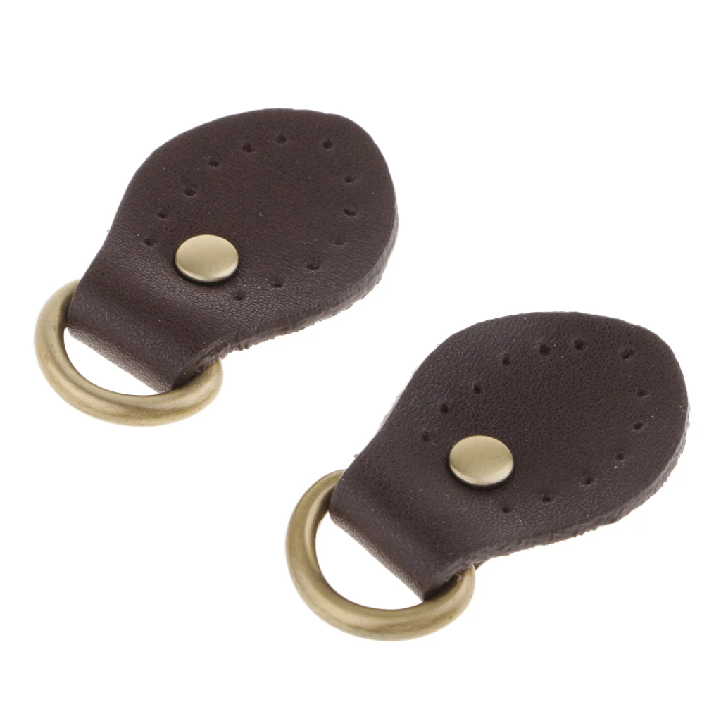 Pack of 2 PU Leather Handle Snap Buckles for Handbag Fastener Closures Making Accessories/Replacement
